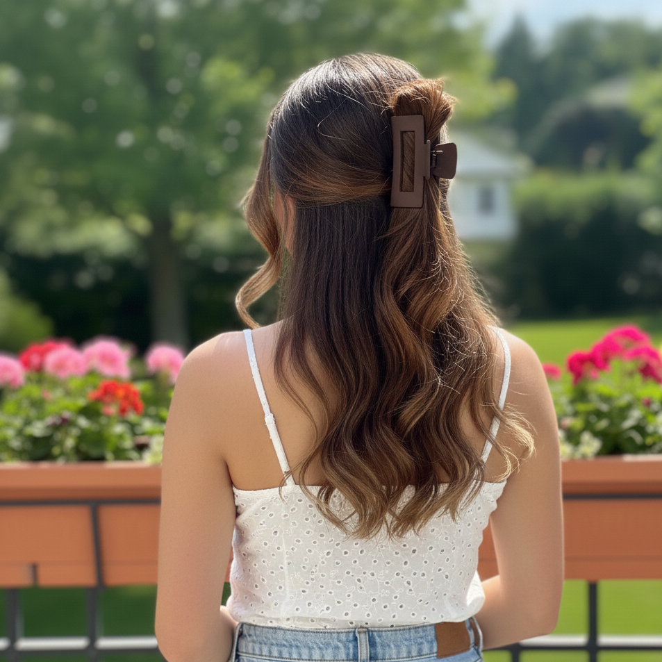 yosmo-bruin-haarclip-model