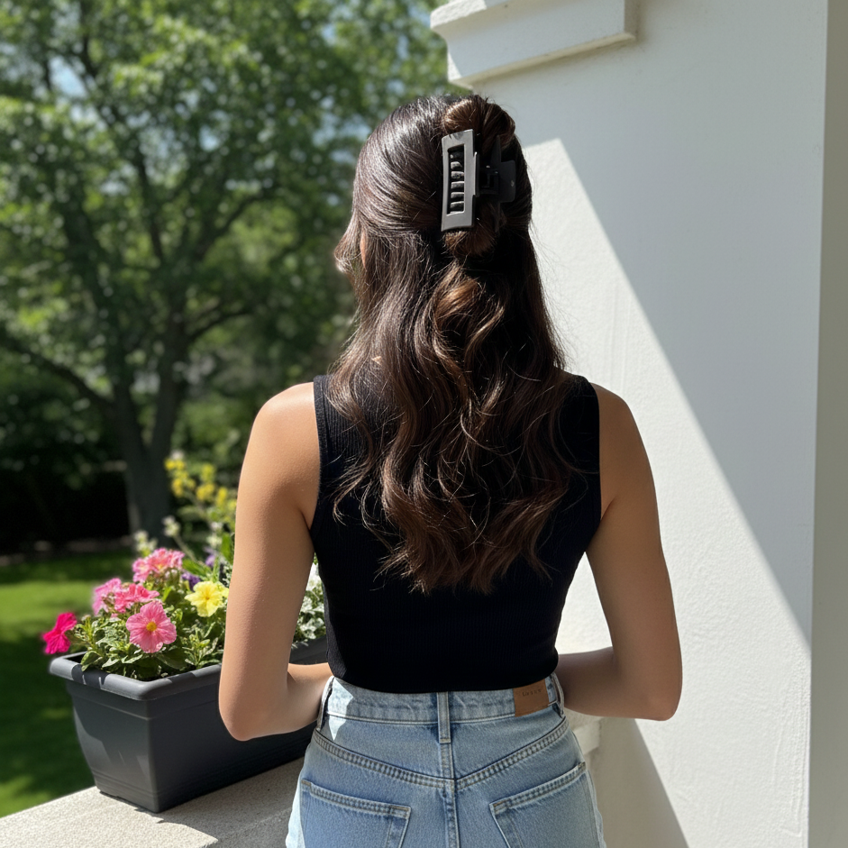 yosmo-zwart-haarclip-model