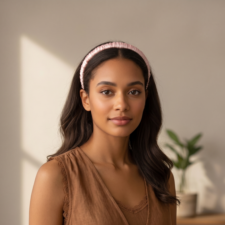 yosmo-bandeau-op-hoofd-model-roze-zijde